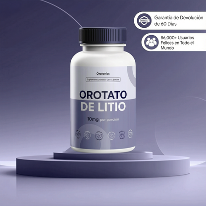 Nuevas Cápsulas para el Ánimo, Estrés y Ansiedad | 10 mg de Orotato de Litio