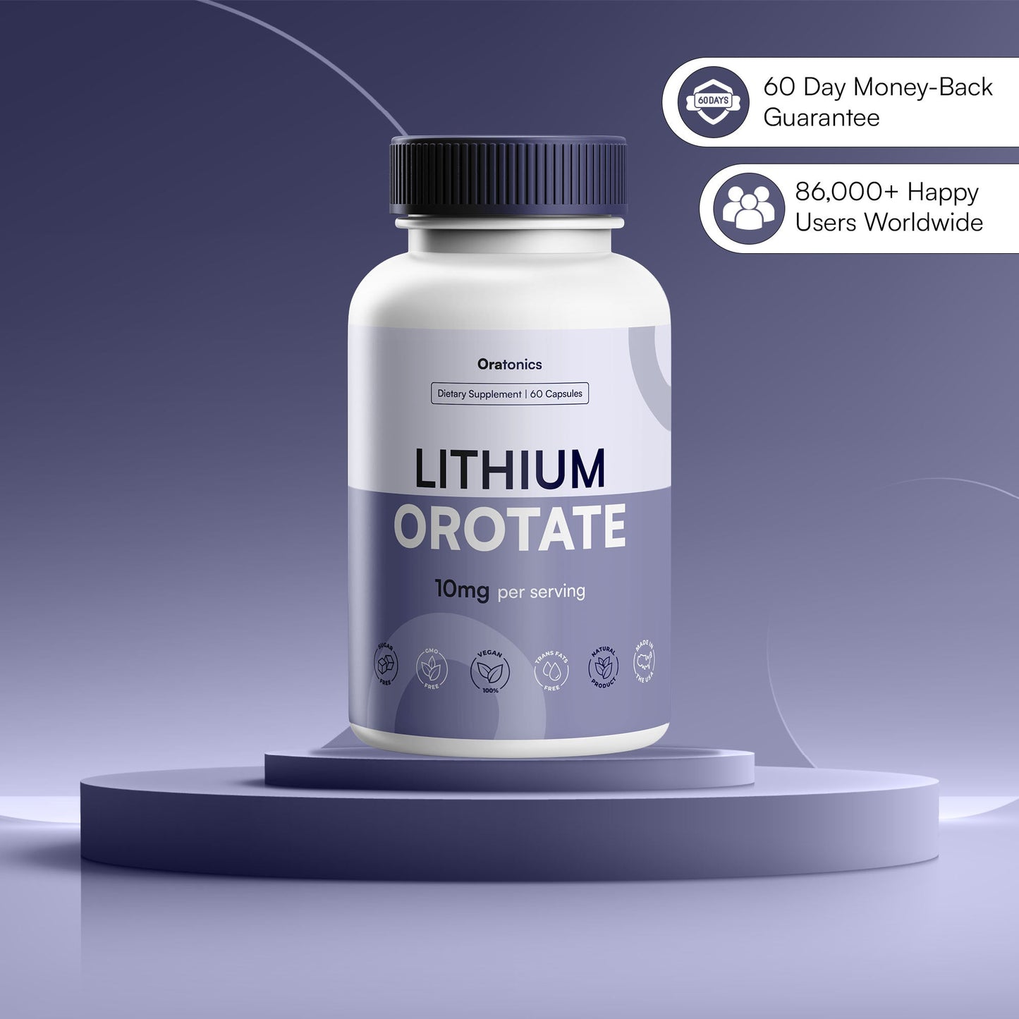 Nuevas Cápsulas para el Ánimo, Estrés y Ansiedad | 10 mg de Orotato de Litio