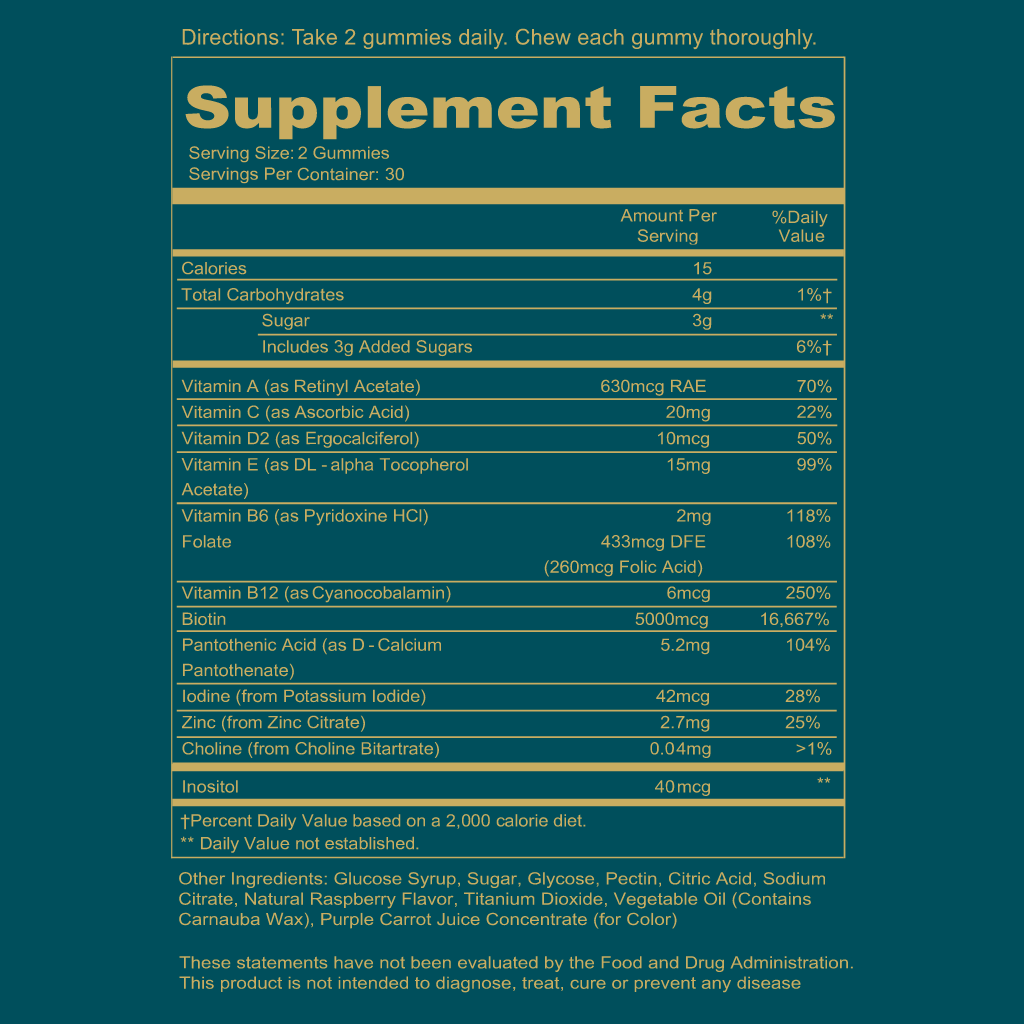 Cabello. Piel. Uñas Fórmula vegetal clínicamente probada para apoyar la salud del cabello