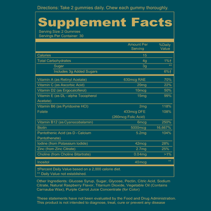 Cabello. Piel. Uñas Fórmula vegetal clínicamente probada para apoyar la salud del cabello