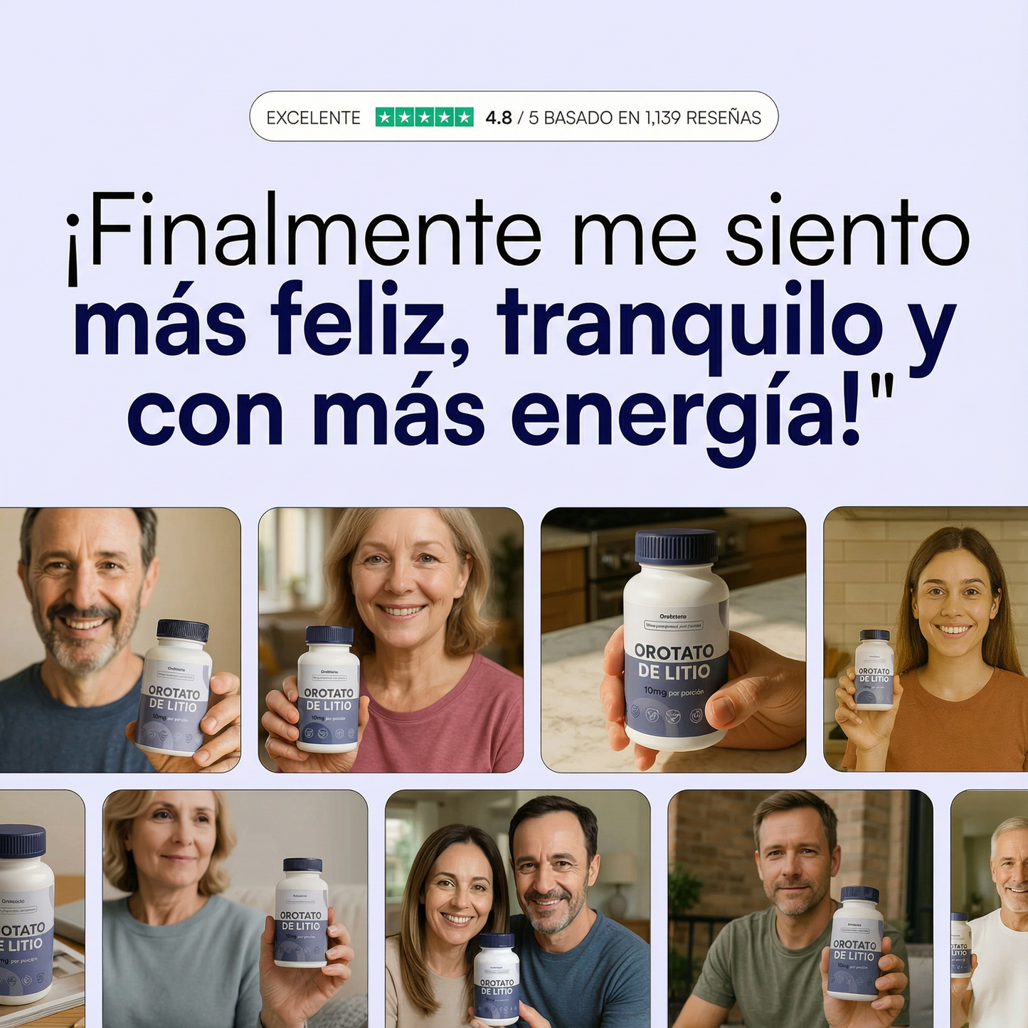 Nuevas Cápsulas para el Ánimo, Estrés y Ansiedad | 10 mg de Orotato de Litio