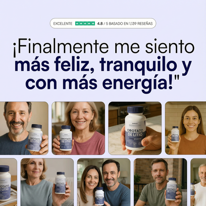 Nuevas Cápsulas para el Ánimo, Estrés y Ansiedad | 10 mg de Orotato de Litio